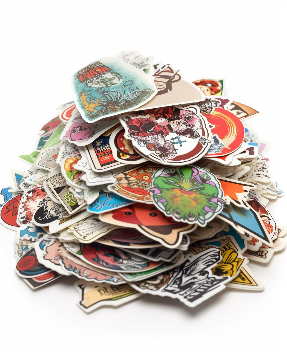 pile of stickers